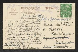 Brief von Felix Hollaender an Gerhart Hauptmann