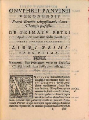 De primatu Petri et apostolicae sedis potestate : libri tres ...