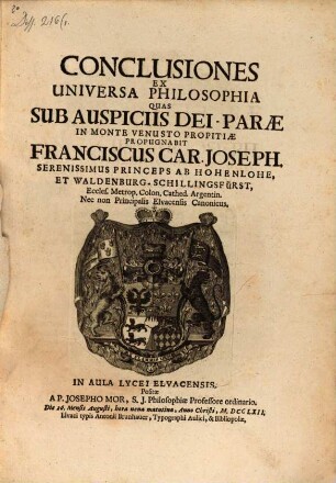 Conclusiones Ex Universa Philosophia