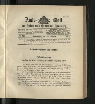 No. 232, 23. Oktober 1915