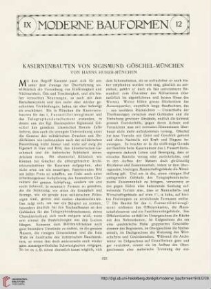 9: Kasernenbauten von Sigismund Göschel - München