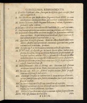 Corollaria Respondentis; ...
