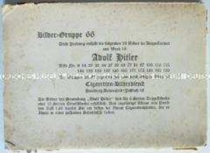Komplette Serie zum Sammelalbum "Adolf Hitler" (im Original-Umschlag)