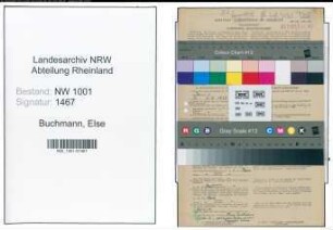 Entnazifizierung Else Buchmann, geb. 15.07.1898 (Lehrerin)