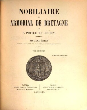 Nobiliaire et armorial de Bretagne, 2