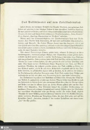 Das Volkstheater auf dem Spielbudenplatz