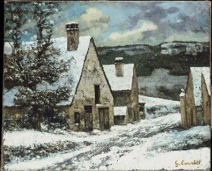 Dorfausgang im Winter