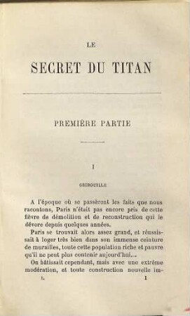 Le secret du Titan, 1