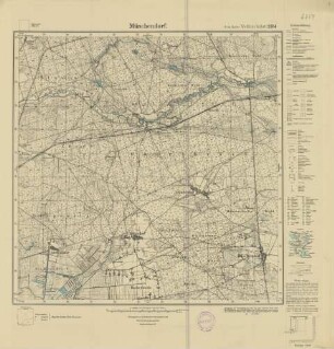 2354 (alte Nr.: 962) Münchendorf, Meßtischblatt (4cm - Karte)