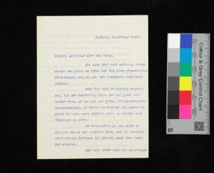 Schreiben an von Karpf von Albert Ballin