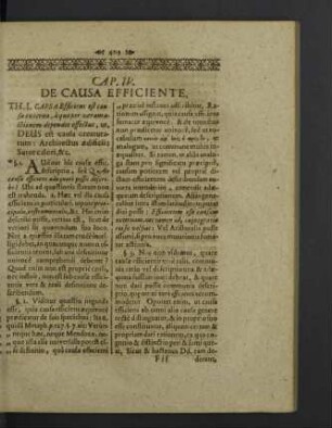 Cap. IV. De causa efficiente.