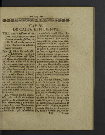 Cap. IV. De causa efficiente.