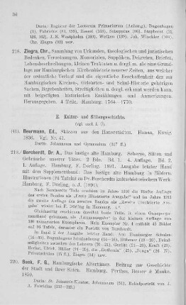 E. Kultur- und Sittengeschichte.