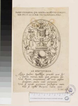 Titelblatt seiner Passion, ornamental gerahmt