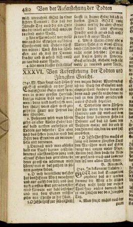 XXXVI. Von Auferstehung der Todten und Jüngsten Gericht