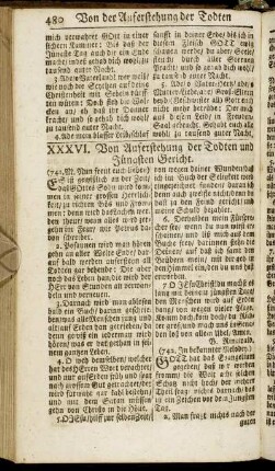 XXXVI. Von Auferstehung der Todten und Jüngsten Gericht
