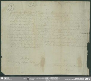 Eigenh. Brief von Charlotte Schlegel an August Wilhelm von Schlegel, Harburg, 06.08.1827