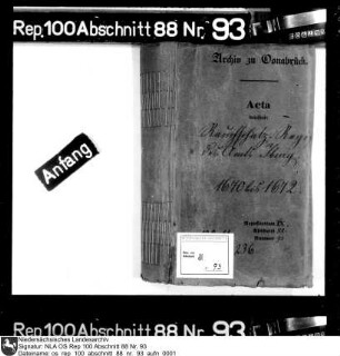 Rauchschatzregister des Amts Iburg