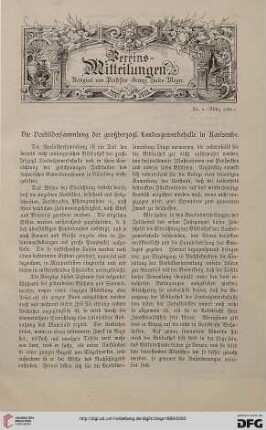 Vereinsmitteilungen Nr. 6 (März 1888)