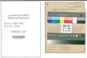 Entnazifizierung Carl Wiethold , geb. 07.06.1887 (Getreidehaendler)