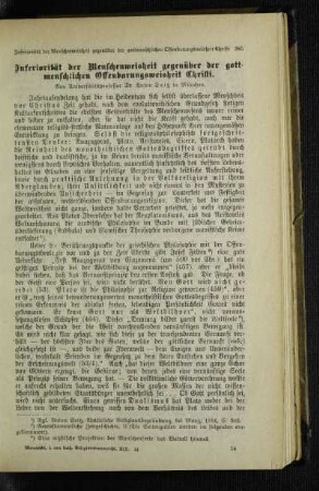 Inferiorität der Menschenweisheit gegenüber der gottmenschlichen Offenbarungsweisheit Christi