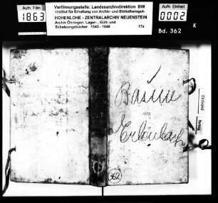 Lager- und Gültbuch über Baumerlenbach.
