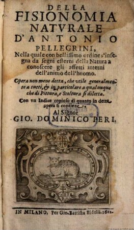 Della fisionomia naturale