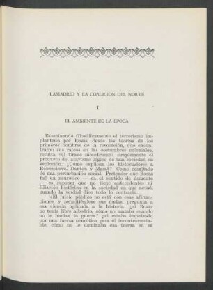 I - El ambiente de la época