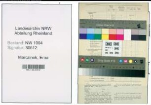 Entnazifizierung Erna Marczinek , geb. 05.04.1909 (Buchhalterin)