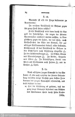 § 19. Nach erfolgtem jungen Anwachs