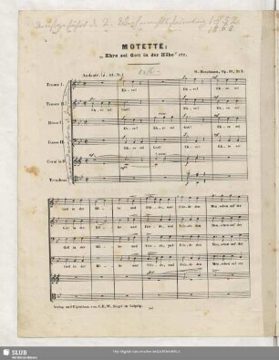 Motette: Ehre sei Gott in der Höhe