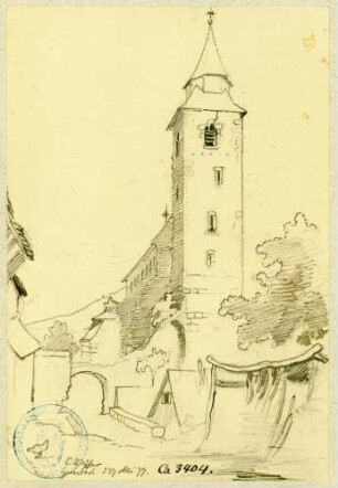 Gernsbach Blick auf Liebfrauenkirche aus westlicher Richtung