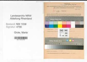 Entnazifizierung Maria Grote , geb. 24.12.1911 (Angestellte)