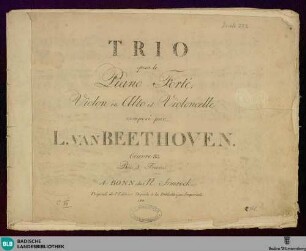 Trio pour le Piano Forté, Violon ou Alto et Violoncelle : Oeuvre 83