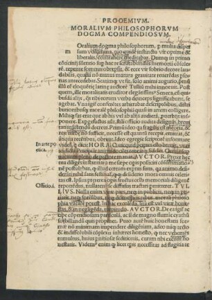 Moralium Philosophorum Dogma Compendiosum.