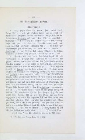 III. Religiöses Leben