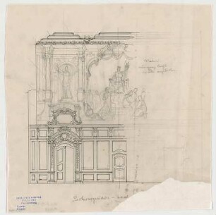 Thiersch, Friedrich von; München; Justizpalast - Wandmalerei im Schwurgerichtssaal (Ansicht)