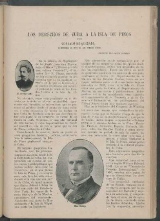 Los derechos de Cuba a la Isla de Pinos.