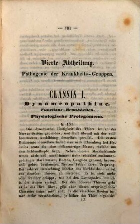 Grundzüge der Pathogenie oder die Elementar-Krankheiten in ihren einfachen und zusammengesetzten Verbindungen, 2. Specieller Theil. Pathogenie der Nerven-Krankheiten, Neurosen