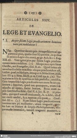 Articulus XXIV. De Lege Et Evangelio