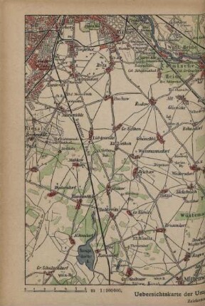 Karte: Uebersichtskarte der Umgebung von Berlin: Südosten
