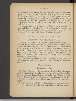 12. Cultivation of vegetables