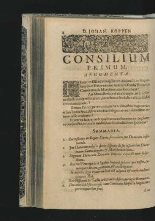 Consilium Primum.