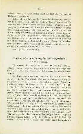 Geognostische Betrachtung des Schüttergebiets
