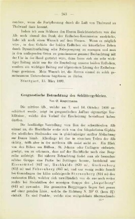 Geognostische Betrachtung des Schüttergebiets
