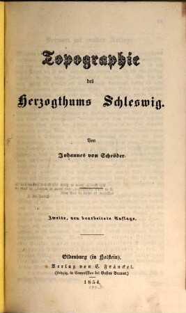 Topographie des Herzogthums Schleswig
