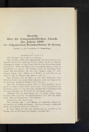 1. Sonnabend, den 21. Januar 1905.
