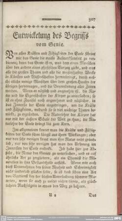 [X.] Entwickelung des Begriffs vom Genie