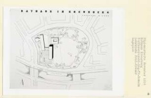 Rathaus, Berlin-Kreuzberg (Diplomarbeit bei Willy Kreuer): Lageplan 1:500