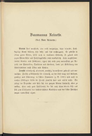 Baumanns Reinette. (Auch Rote Reinette.)